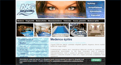 Desktop Screenshot of medence-epites.hu
